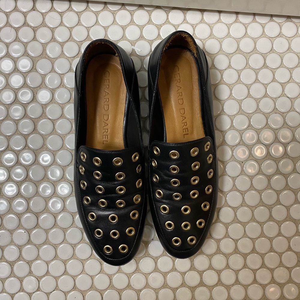 Gerard Darel black leather loafer
